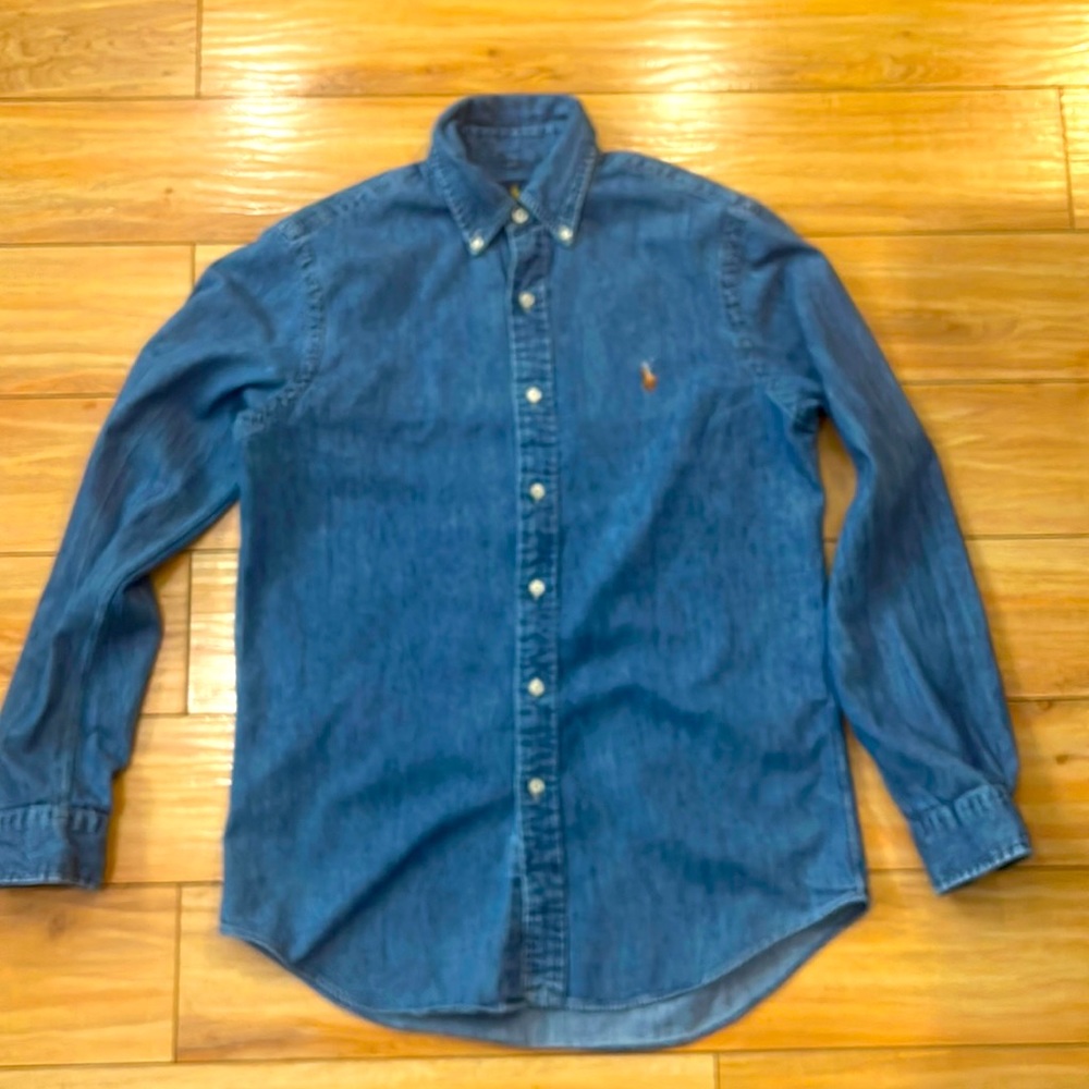 Denim blue Ralph Lauren long sleeve dress shirt